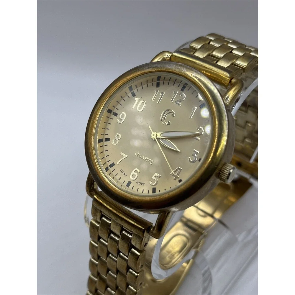 Charming Charlie Women's Quartz Watch 38mm Case Gold‎ Band- New Battery
